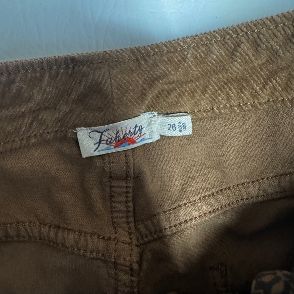 FAHERTY Brown Corduroy Pants SIZE 26 women’s - Picture 3 of 8